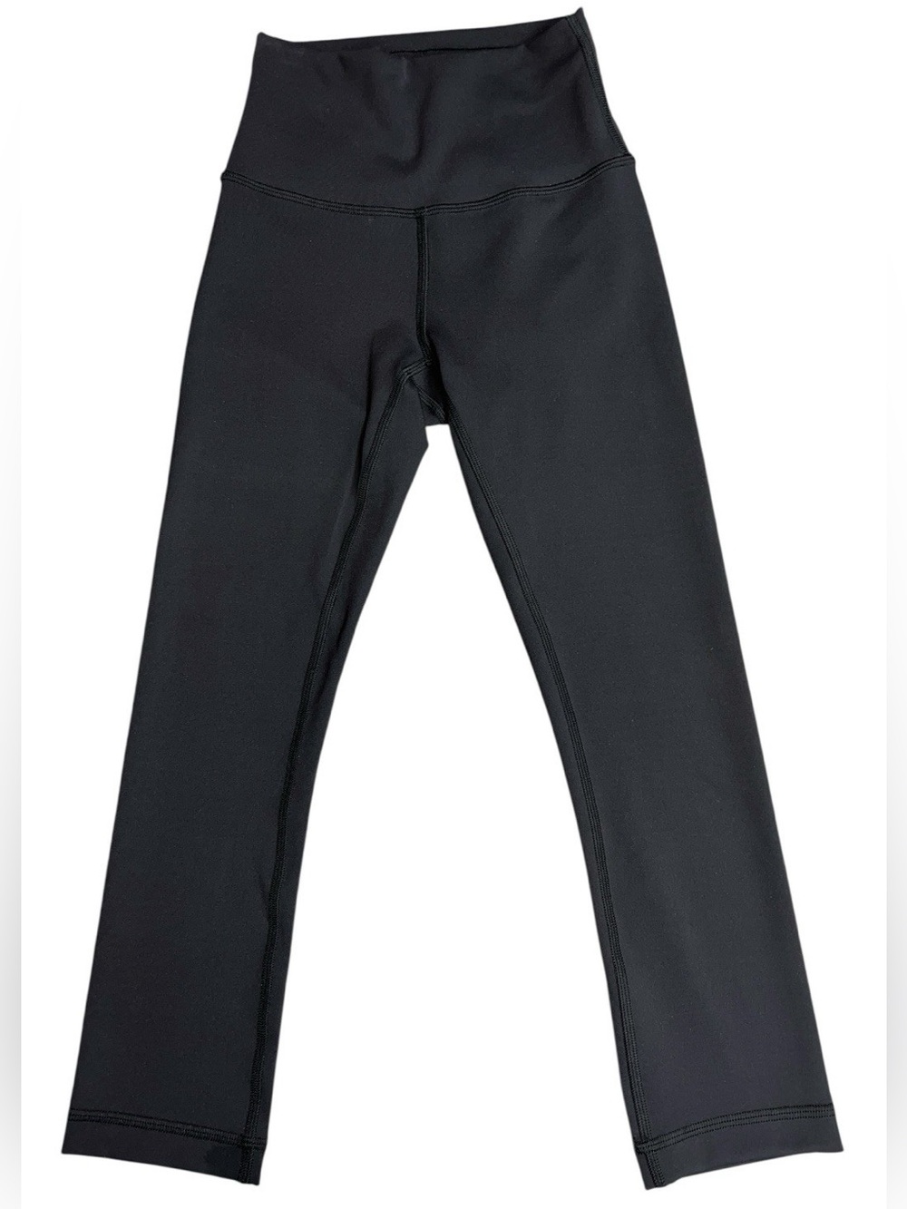 Lululemon Crop Leggings Women Yoga Mid Rise Workout Activewear Black Pants Sz 2
